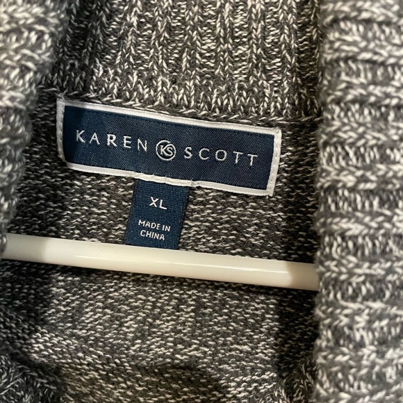 Gray Karen Scott heathered turtleneck sweater. Size XL - Picture 3 of 5